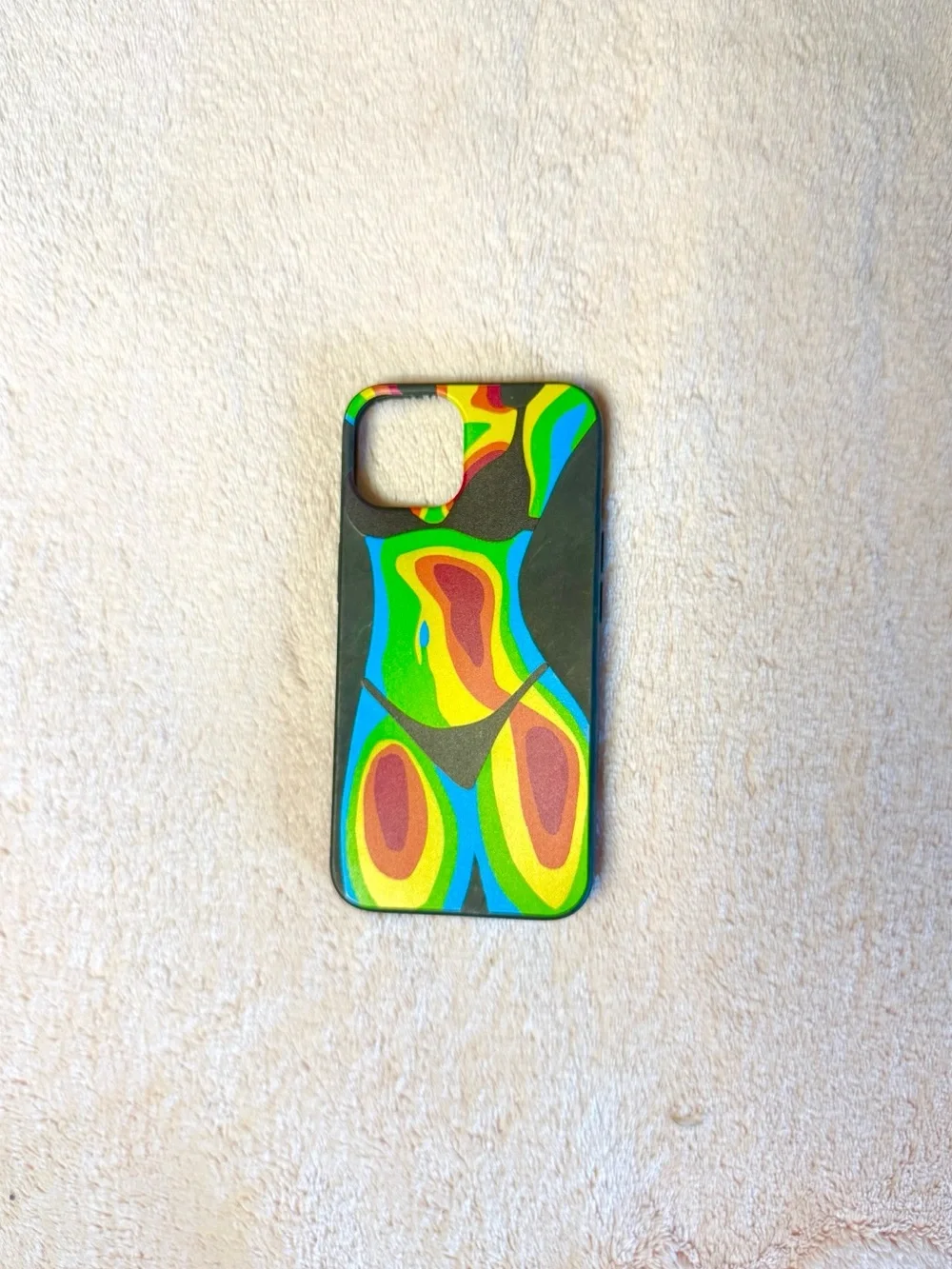 Colorful Woman Abstract Pattern Phone Case - Green Multi